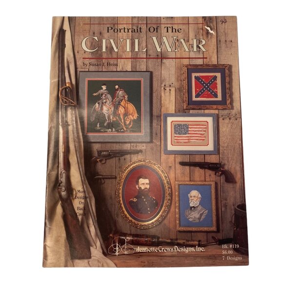 Portrait Of The Civil War Cross-Stitch Pattern Book By Jeanette Crews Designs In - Picture 1 of 2